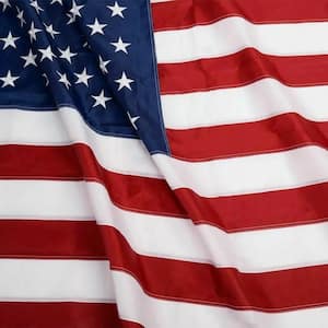10 ft. x 15 ft. American Flag Outdoor Heavy-Duty Embroidered Stars USA Flag Sewn Stripes Fade Resistance Brass Grommets