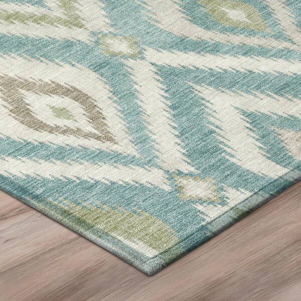 Chantille Machine Washable Indoor/Outdoor Abstract ACN3072 Teal 2 ft. x 3 ft. Accent Rug