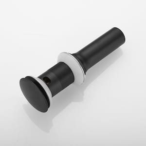 Bathroom Sink Pop-Up Drain with Overflow in Matte Black