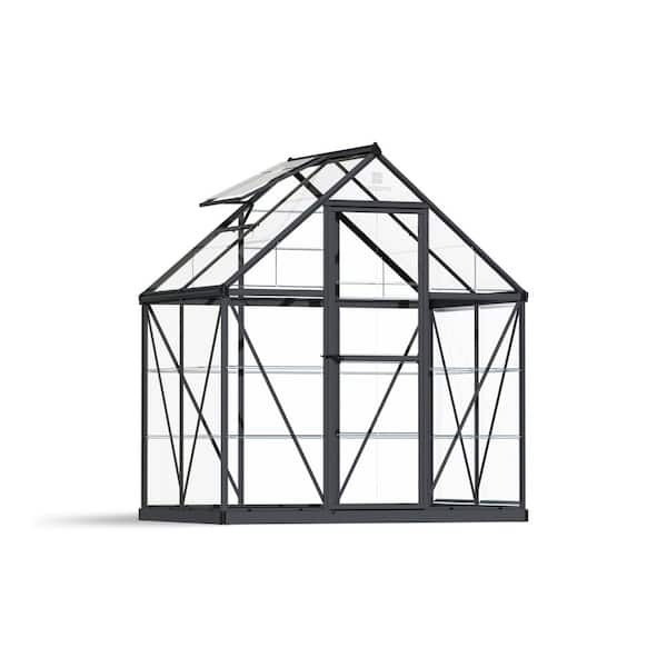 CANOPIA by PALRAM Harmony 6 ft. x 4 ft. Gray/Clear DIY Greenhouse Kit