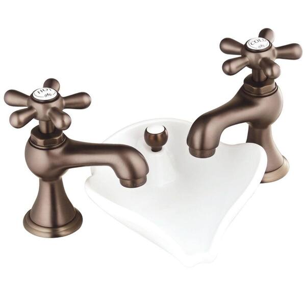 Pegasus 6100 Series 8 in. Widespread 2-Handle Bathroom Faucet in Oil-Rubbed Bronze with Pop-Up Drain