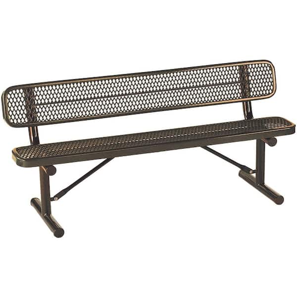Tradewinds Park 6 ft. Brown Commercial Bench