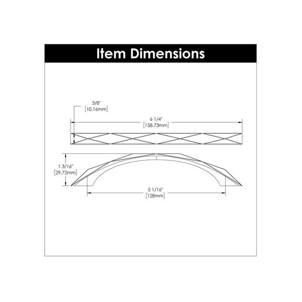 HICKORY HARDWARE Karat 5-1/16 in. (128 mm) Satin Nickel Cabinet