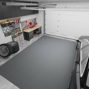 Lifesaver Waterproof Non-Slip Solid Indoor/Outdoor Runner Rug 6 ft. 6 in. x 24 ft. Gray Polyester Garage Flooring