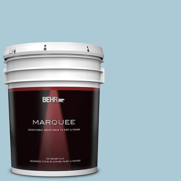 BEHR MARQUEE 5 gal. #S480-2 Sea Wind Flat Exterior Paint & Primer