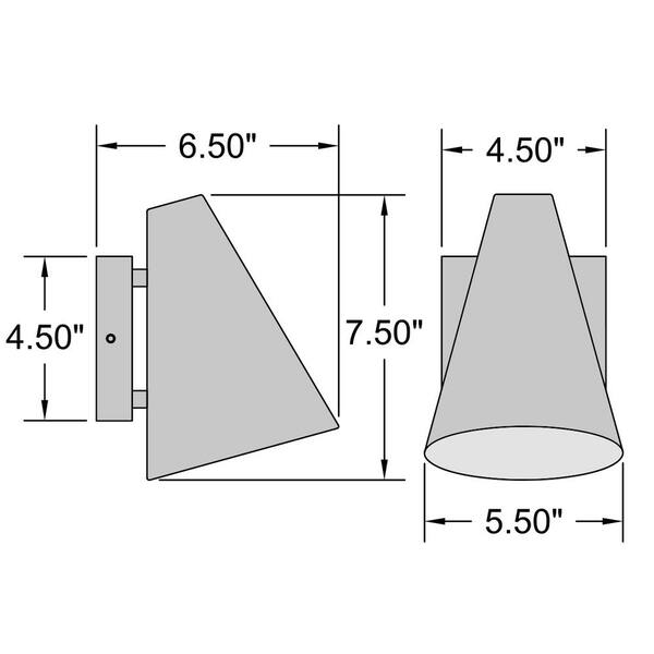 Access Lighting - 1-Light Black LED Outdoor Wall Lantern Sconce (1-Pack)