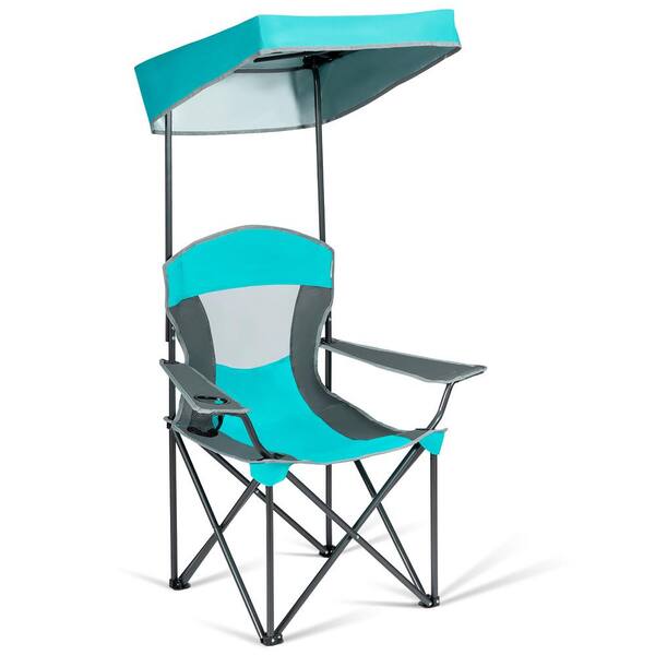 Costway Turquoise Steel Camping Canopy Chair