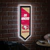 Evergreen San Francisco 49ers Pennant 9 in. x 23 in. Plug-in LED