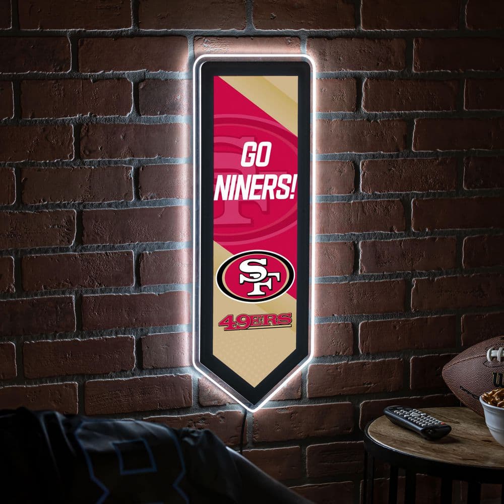 Evergreen San Francisco 49ers Pennant 9 in. x 23 in. Plug-in LED Lighted  Sign 8LED3826PEN - The Home Depot