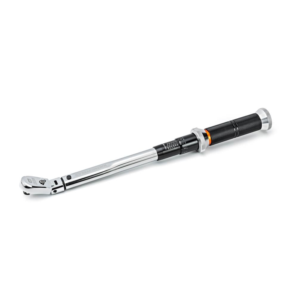 GEARWRENCH 3/8 in. Drive 120XP 5-75 ft/lbs. Flex-Head Micrometer Torque  Wrench 85188 - The Home Depot