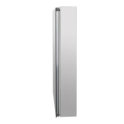 Frameless 24 in. x 30 in. Rustproof Medicine Cabinet, Mirrored Sides, Recess Or Surface Mount, Silver
