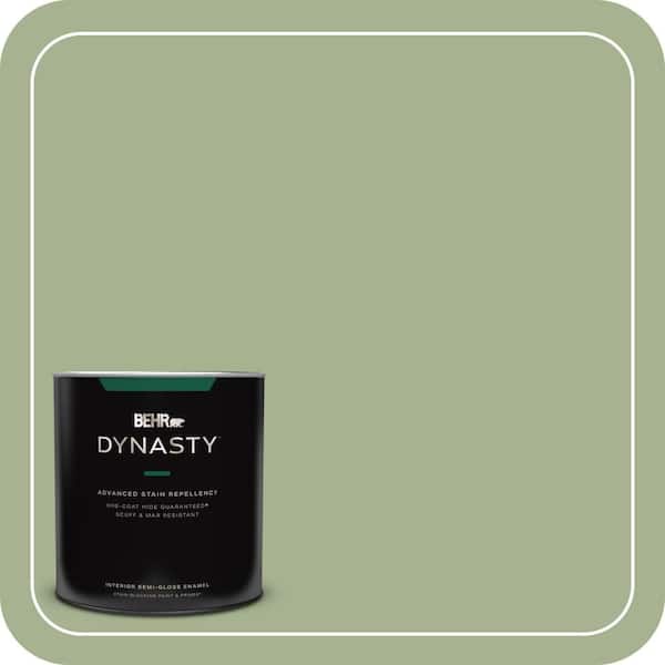 BEHR DYNASTY 1 qt. #PPU11-06 Willow Grove One-Coat Hide Semi-Gloss Enamel Interior Stain-Blocking Paint and Primer