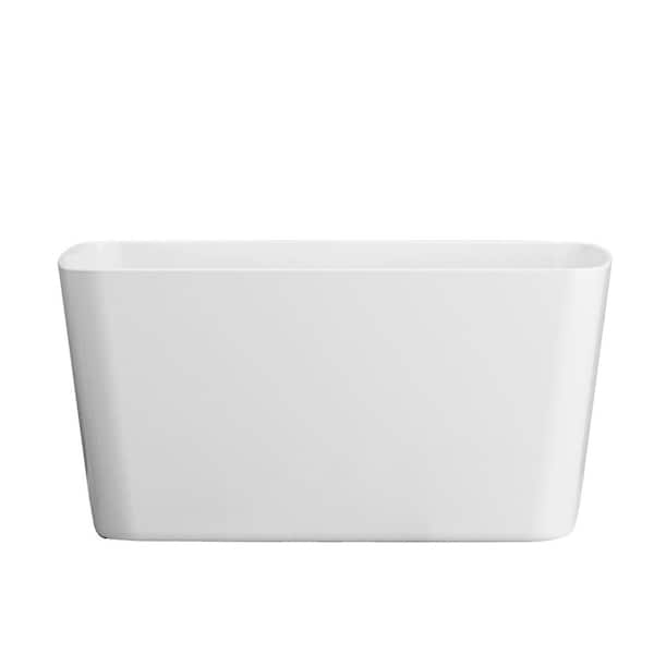 TCYO 49 in. x 28 in. Acrylic Freestanding Soaking Bathtub in Glossy White