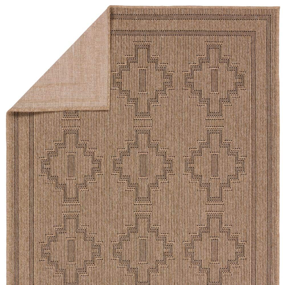 Medallion Charm Black Synthetic 9' x 12' Indoor/Outdoor Rug