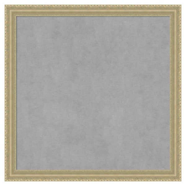 Amanti Art Champagne Teardrop 27 in. x 27 in. Framed Magnetic Board
