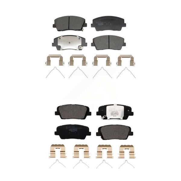 thumbnail interactive-video image 1 of ACB ZONE Ceramic Brake Pad Set – Front & Rear For Kia Sorento, Hyundai Santa Fe Sport – With Hardware & Lubricant 1 of 5