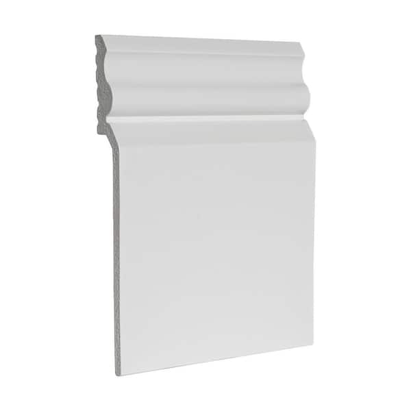 American Pro Decor 7/8 in. x 7-3/4 in. x 6 in. Unfinished PVC Baseboard Moulding Sample