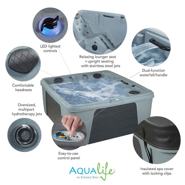 【値下げ】 Trend AquaLife 6-Person Tub Hot Lounger 120-Volt 28-Jet 浄水器・整水器