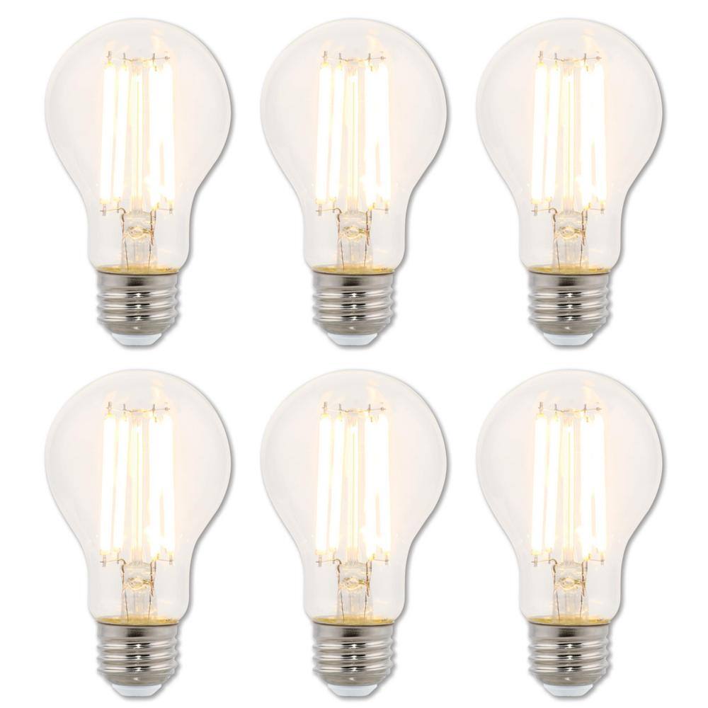 Westinghouse 100-Watt Equivalent A19 Dimmable Clear E26 Edison Filament LED Light Bulb 3000K (6-Pack) -  Westinghouse Lighting, 5260020