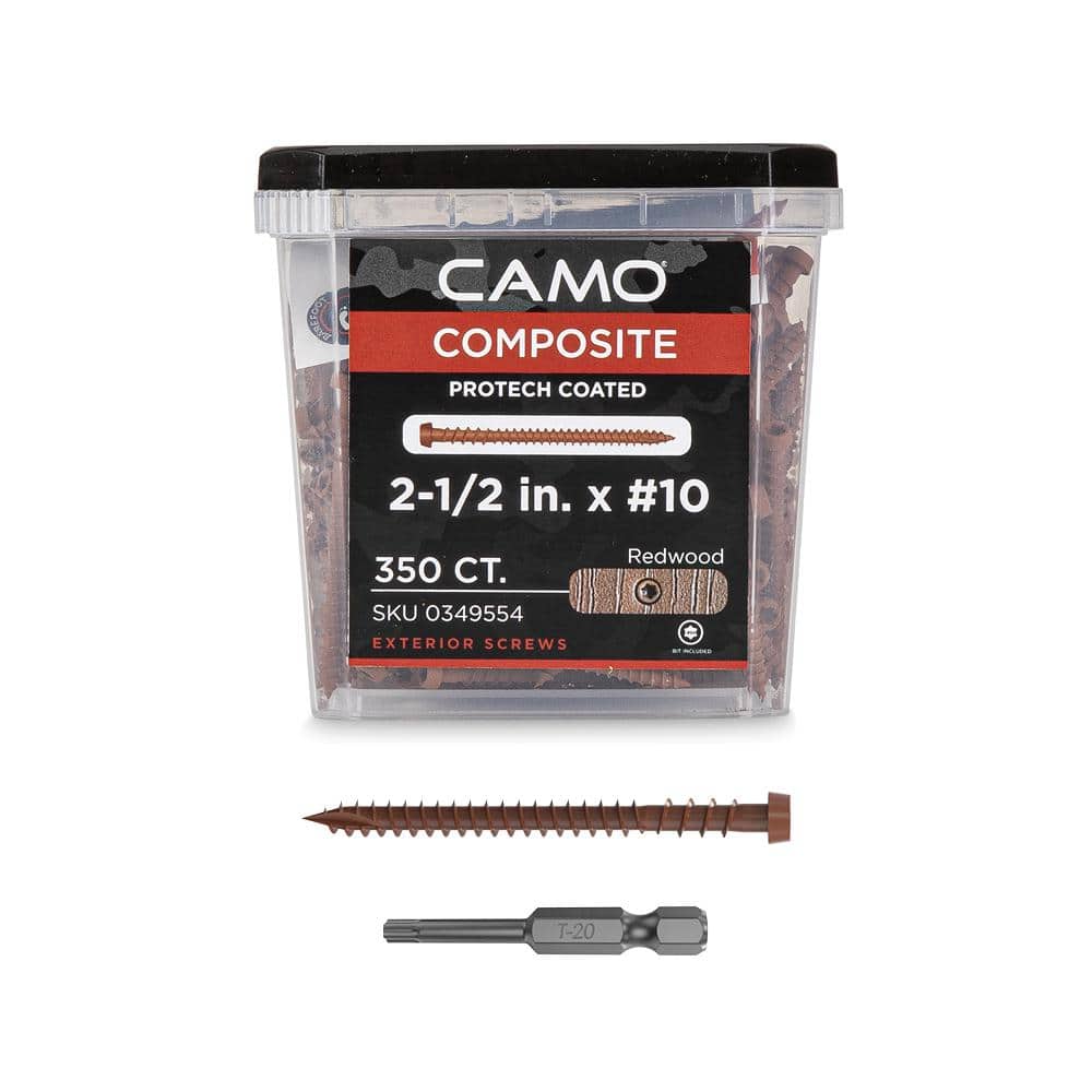 "#10 2-1/2 in. Redwood Star Drive Trim-Head Composite Deck Screw (350-Count)" price history on PriceWatchPro