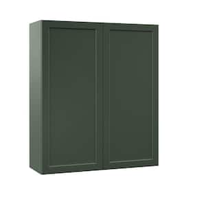 Designer Series Melvern 36 in. W 12 in. D 42 in. H Assembled Shaker Wall Kitchen Cabinet in Forest