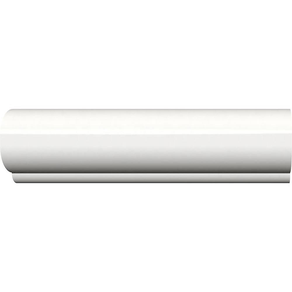 1-3/8 in. x 1 in. x 96 in. White PVC Decorative Baseboard Moulding