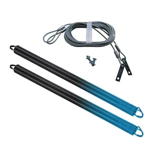 90 lbs. Light Blue Garage Door Extension Spring with Safety Cables (2-Pack)