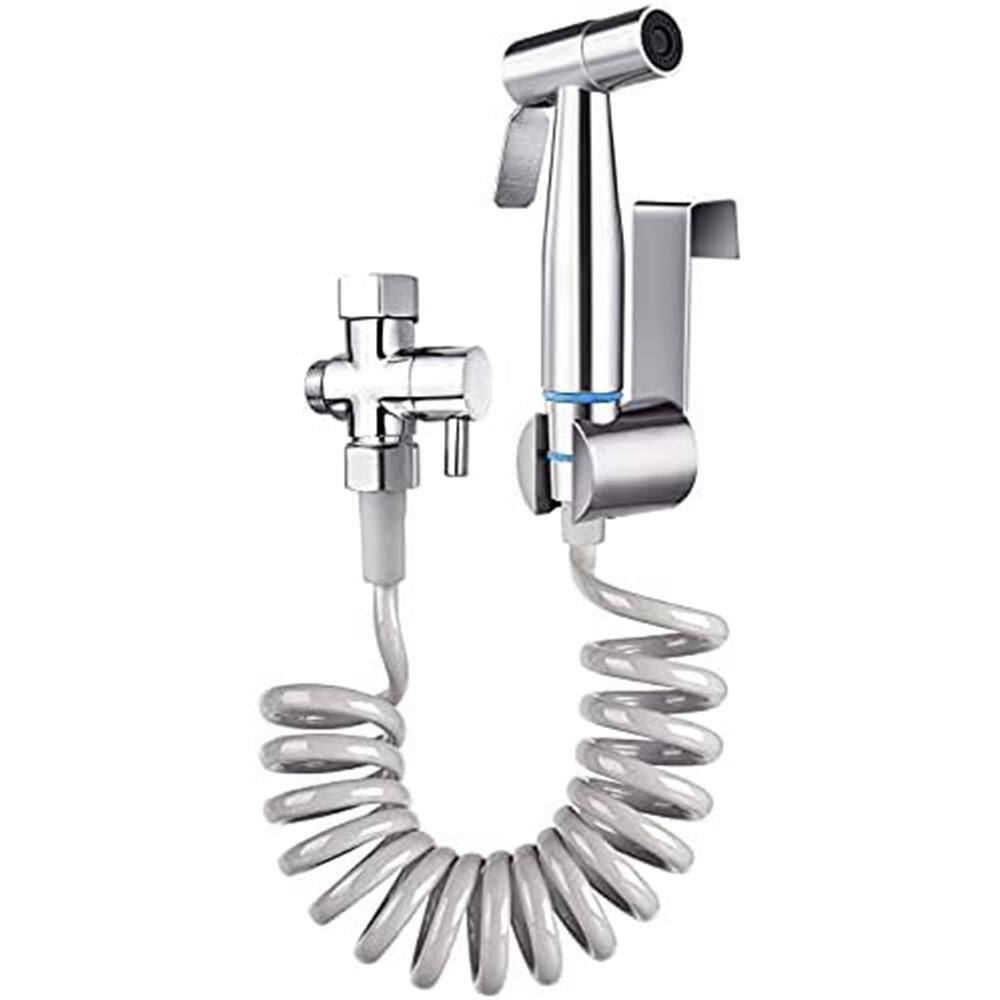 Handheld Bidet Attachment with Adjustable Water Pressure Brass T-Valve Retractable Spring Hose Included price history on PriceWatchPro