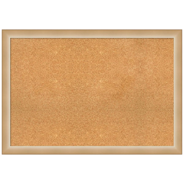 Amanti Art Eva Ombre Gold 39.00 in. x 27.00 in. Framed Corkboard Memo Board