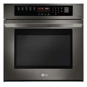 30 in. Single Electric Wall Oven with Convection in Black Stainless Steel