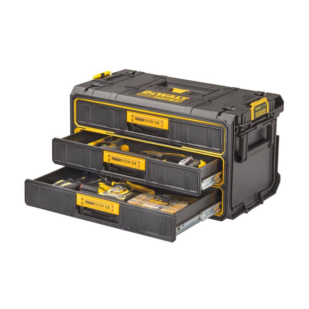 Black and Yellow Plastic 3-Drawer Tool Organizer