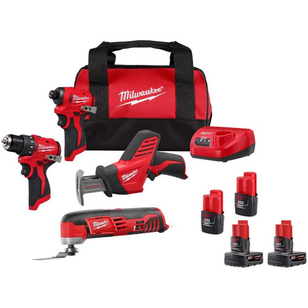 M12 12V Lithium-Ion Brushless Cordless Subcompact Drill and Impact Driver Kit with Hackzall and Multitool 4-Tool Kit price history on PriceWatchPro