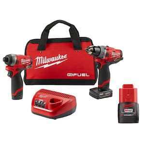 M12 FUEL 12-Volt Lithium-Ion Brushless Cordless Hammer Drill & Impact Driver Combo Kit (2-Tool)W/ 2.0Ah Battery