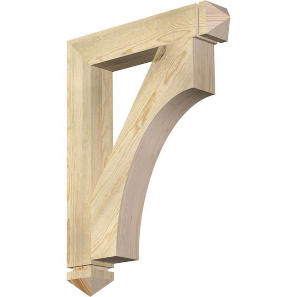 Ekena Millwork 4 in. x 32 in. x 24 in. Douglas Fir Westlake Arts and Crafts Rough Sawn Bracket