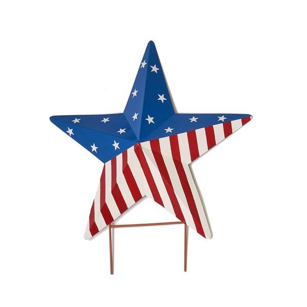 Unbranded 18 in. Americana Star Stake on 3 in. Stake