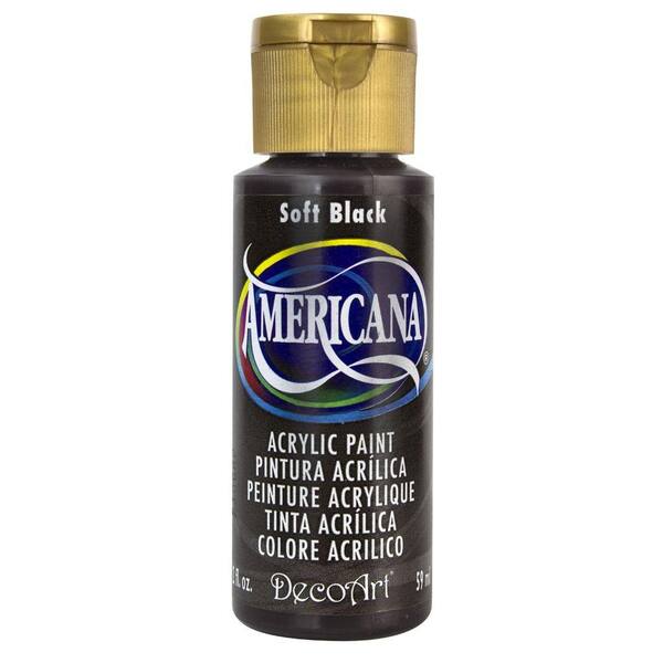 DecoArt Americana 2 oz. Soft Black Acrylic Paint