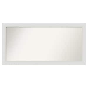 Flair Soft White Narrow 48 in. x 24 in. Custom Non-Beveled Satin Recyled Polystyrene Bathroom Vanity Wall Mirror