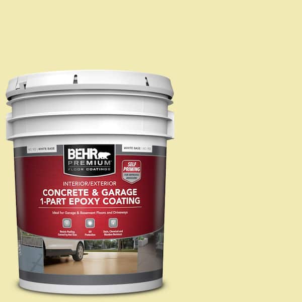 BEHR PREMIUM 5 gal. #P340-2 Invigorating Self-Priming 1-Part Epoxy Satin Interior/Exterior Concrete and Garage Floor Paint