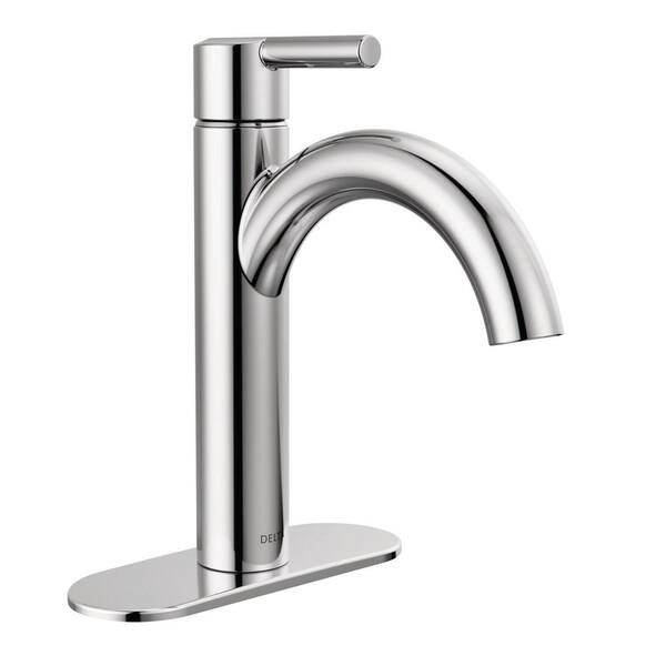 Delta Nicoli J Spout Single Hole Single Handle Bathroom Faucet In Chrome 15749lf The Home Depot 2726