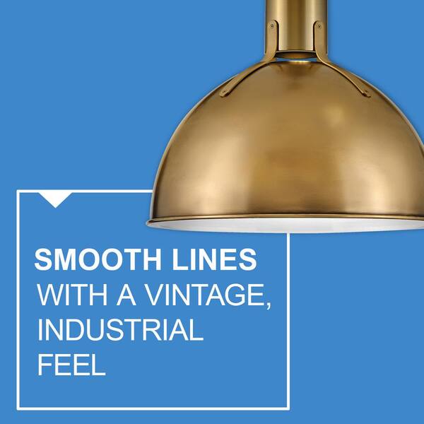 HINKLEY - Argo 1-Light Heritage Brass Standard Mini Pendant Light