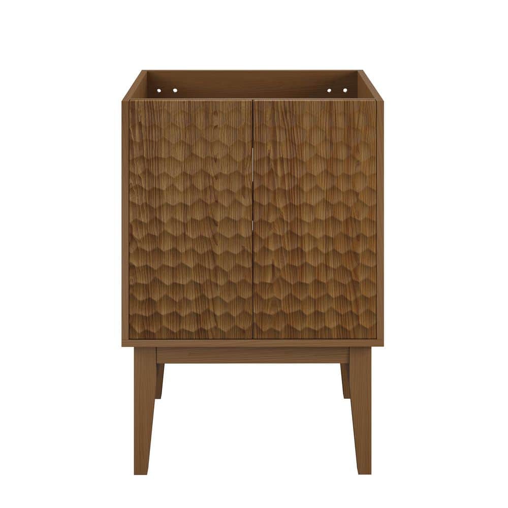 Bosse 24 in. Freestanding Bathroom Vanity Cabinet without Top in Brown Oak price history on PriceWatchPro