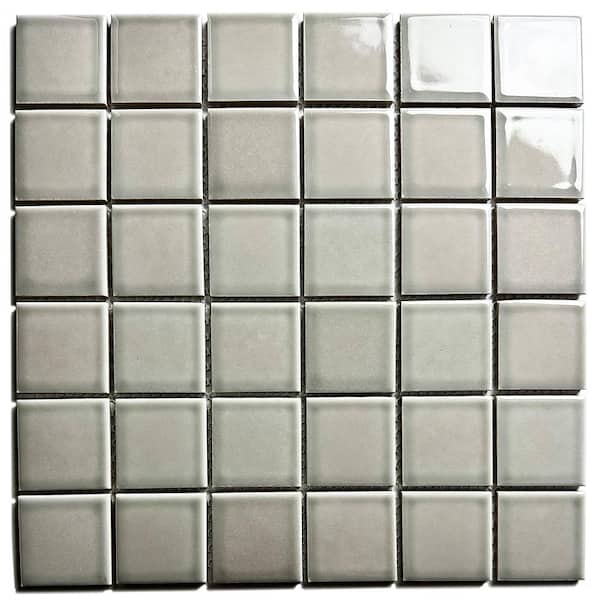 ABOLOS Monet Pebble Gray 12 in. x 12 in. Square Ceramic Mosaic Wall and Pool Tile (30 sq. ft./Case)