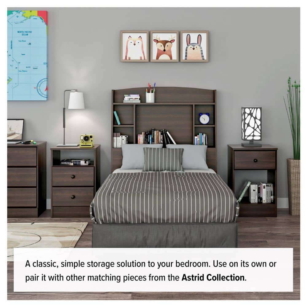 Espresso 55'' Horizontal Double Dresser with Extra Deep Drawers