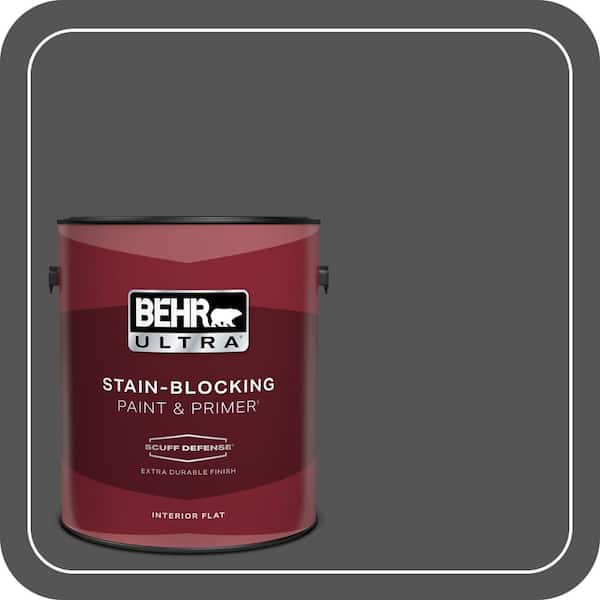 BEHR ULTRA 1 gal. #PPU25-01 Carbon Copy Extra Durable Flat Interior Paint & Primer