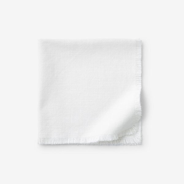 Company Cotton 19 in. W x 19 in. H White Solid Fringe Turkish Cotton Napkin (Set of 4)
