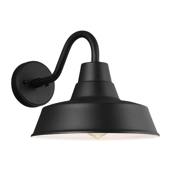Generation Lighting - Barn Light 1 Light Matte Black Modern Farmhouse Outdoor Small Lantern Wall Sconce