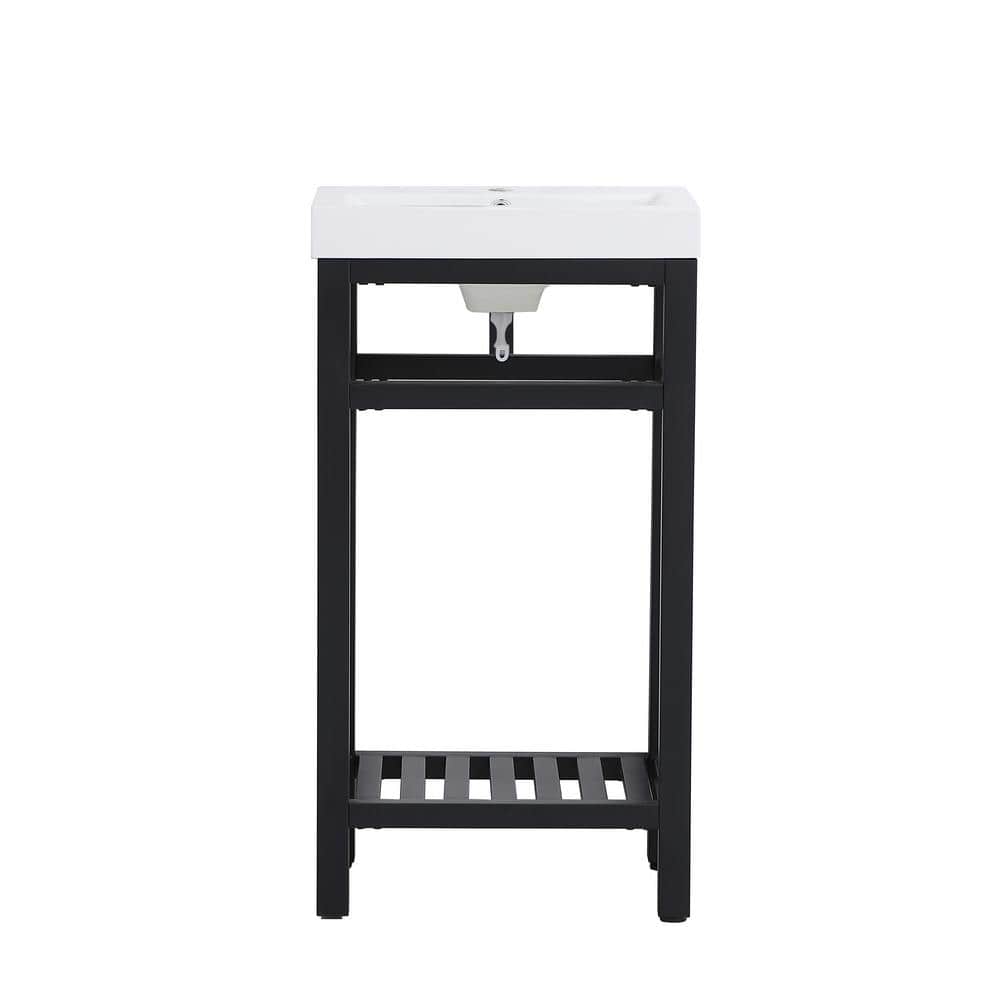 Timeless Home 18 in. W x 13.5 in. D x 34 in. H Single Bathroom Vanity in Bl