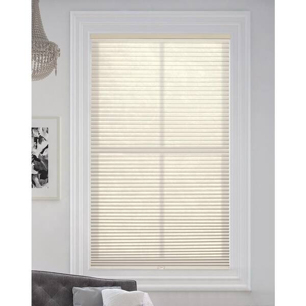 BlindsAvenue Fawn Cordless Light Filtering Fabric Cellular Shade 9/16 in. Single Cell 37 in. W x 72 in. L