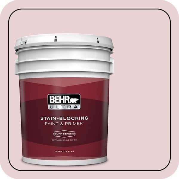 BEHR ULTRA 5 gal. #S130-1 Beloved Pink Extra Durable Flat Interior Paint & Primer