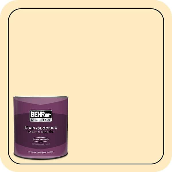 BEHR ULTRA 1 qt. #P260-2 Yogurt Extra Durable Eggshell Enamel Interior Paint & Primer